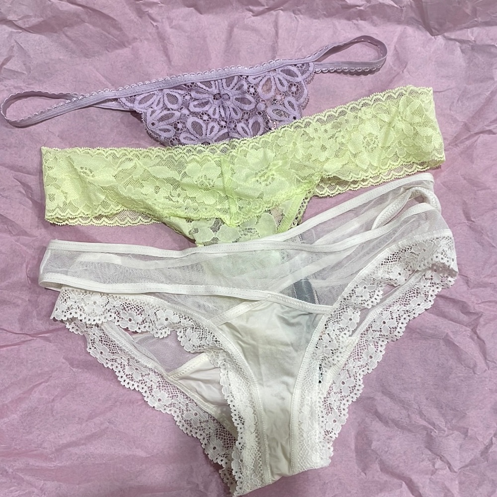 Lot of 3 Victoria’s Secret Panties NWT Size S XS